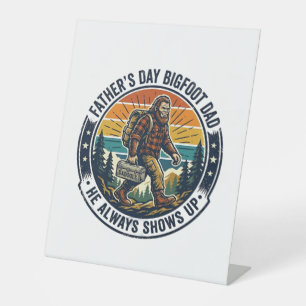 Father Day Bigfoot Dad Shirt Funny Forest Legend D Pedestal Sign