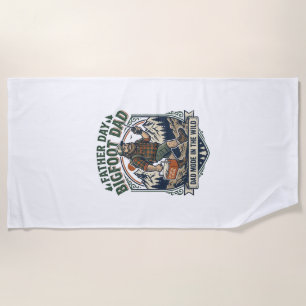Father Day Bigfoot Dad Shirt Mythical Family Man R Beach Towel