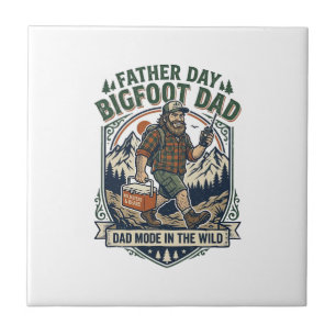 Father Day Bigfoot Dad Shirt Mythical Family Man R Tile