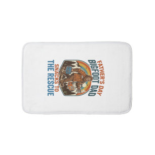 Father Day Bigfoot Dad Shirt Raising Kids Like A L Bath Mat