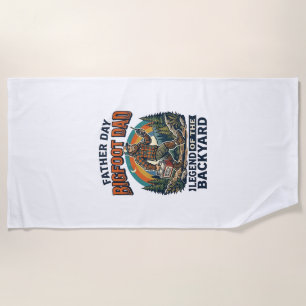 Father Day Bigfoot Dad Shirt Snacks Hero Funny Gif Beach Towel