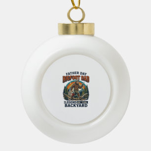 Father Day Bigfoot Dad Shirt Snacks Hero Funny Gif Ceramic Ball Christmas Ornament