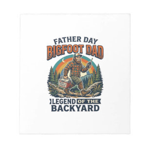 Father Day Bigfoot Dad Shirt Snacks Hero Funny Gif Notepad