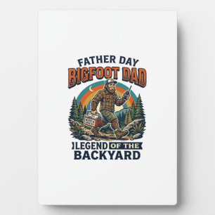 Father Day Bigfoot Dad Shirt Snacks Hero Funny Gif Plaque