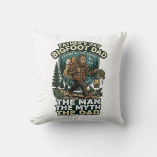 Father Day Bigfoot Dad Shirt Strong Quiet Reliable Cushion