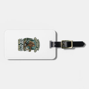 Father Day Bigfoot Dad Shirt Strong Quiet Reliable Luggage Tag