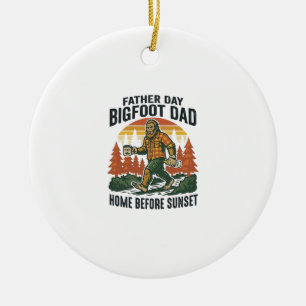 Father Day Bigfoot Dad Shirt The Man The Myth The Ceramic Tree Decoration