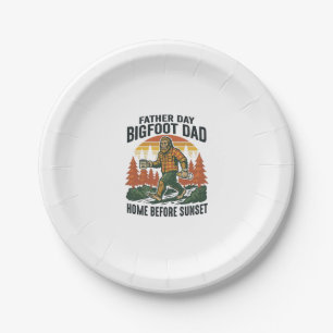 Father Day Bigfoot Dad Shirt The Man The Myth The Paper Plate