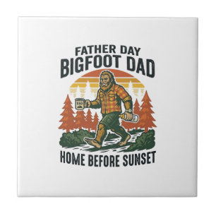 Father Day Bigfoot Dad Shirt The Man The Myth The  Tile