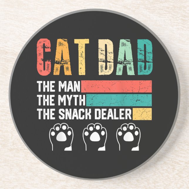 Father Day Cat Dad Coaster (Front)