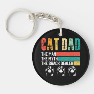 Father Day Cat Dad Key Ring