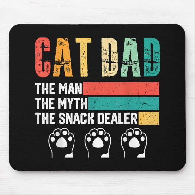 Father Day Cat Dad Mouse Pad (Front)