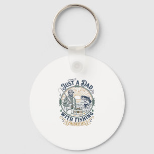 Father Day Fishing Dad Shirt Just A Dad With Fishi Key Ring
