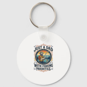 Father Day Fishing Dad Shirt Just A Dad With Fishi Key Ring