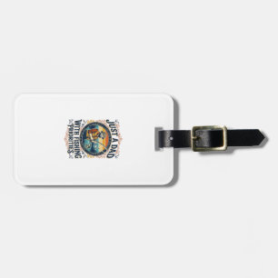 Father Day Fishing Dad Shirt Just A Dad With Fishi Luggage Tag