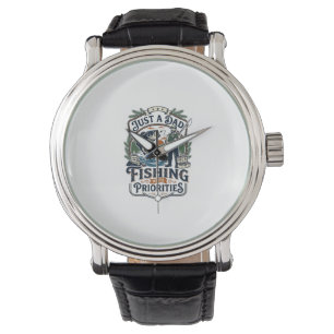 Father Day Fishing Dad Shirt Just A Dad With Fishi Watch