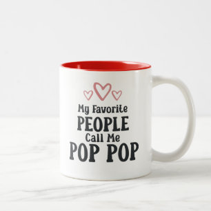 Father Day Gift My Favourite People Call Me Pop Da Two-Tone Coffee Mug