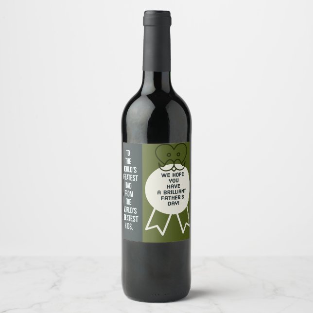 Father' day gift wine label (Front)