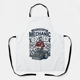 Father Day Mechanic Dad Shirt Funny Working Dad Gi Apron
