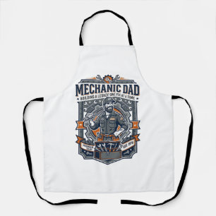 Father Day Mechanic Dad Shirt Funny Working Dad Gi Apron