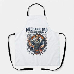 Father Day Mechanic Dad Shirt Funny Working Dad Gi Apron