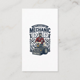 Father Day Mechanic Dad Shirt Funny Working Dad Gi Business Card
