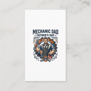 Father Day Mechanic Dad Shirt Funny Working Dad Gi Business Card