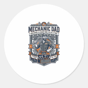 Father Day Mechanic Dad Shirt Funny Working Dad Gi Classic Round Sticker