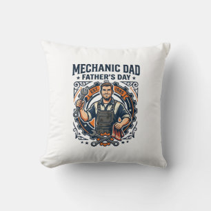 Father Day Mechanic Dad Shirt Funny Working Dad Gi Cushion