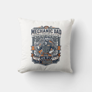Father Day Mechanic Dad Shirt Funny Working Dad Gi Cushion