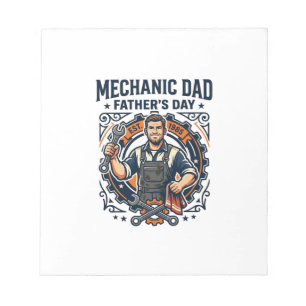 Father Day Mechanic Dad Shirt Funny Working Dad Gi Notepad