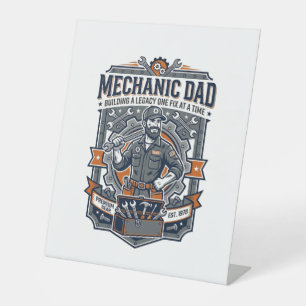 Father Day Mechanic Dad Shirt Funny Working Dad Gi Pedestal Sign