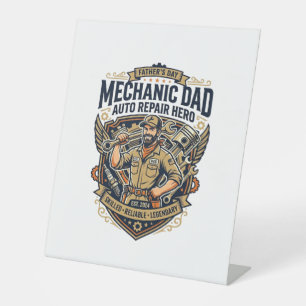 Father Day Mechanic Dad Shirt Funny Working Dad Gi Pedestal Sign