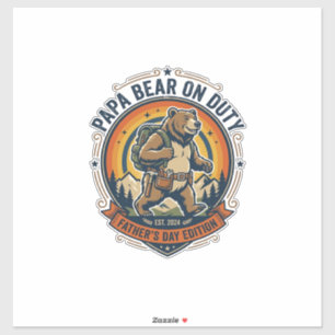 Father Day Papa Bear On Duty Shirt Funny Animal Da