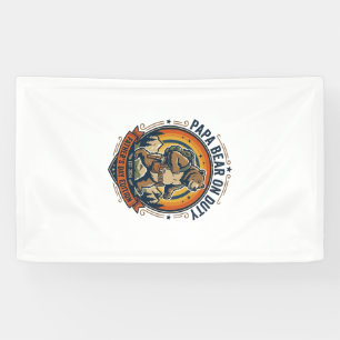 Father Day Papa Bear On Duty Shirt Funny Animal Da Banner