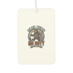 Father Day Papa Bear On Duty Shirt Funny Animal Da Car Air Freshener