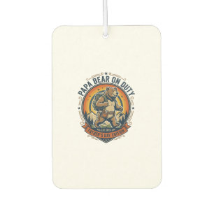 Father Day Papa Bear On Duty Shirt Funny Animal Da Car Air Freshener