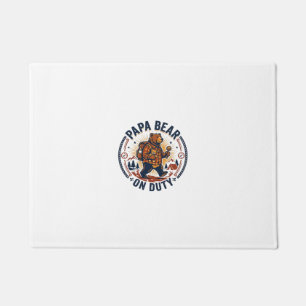 Father Day Papa Bear On Duty Shirt Funny Animal Da Doormat