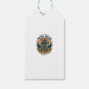 Father Day Papa Bear On Duty Shirt Funny Animal Da Gift Tags