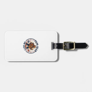 Father Day Papa Bear On Duty Shirt Funny Animal Da Luggage Tag