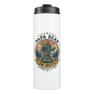 Father Day Papa Bear On Duty Shirt Funny Animal Da Thermal Tumbler