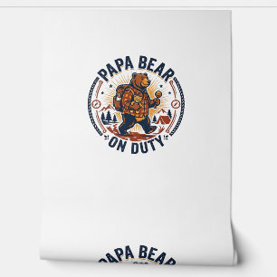 Father Day Papa Bear On Duty Shirt Funny Animal Da Wallpaper