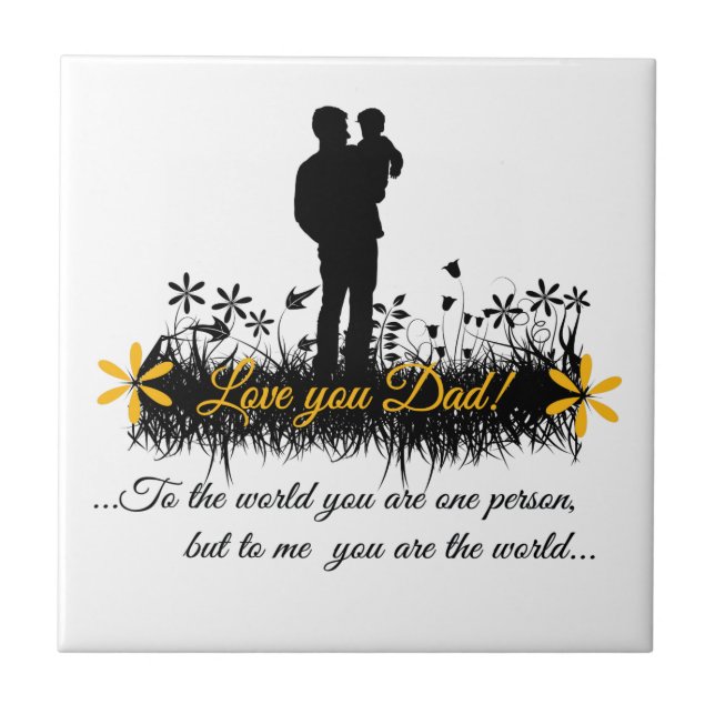 Father Day quote Tile (Front)