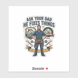 Father Day Repair Dad Shirt Ask Your Dad He Fixes 