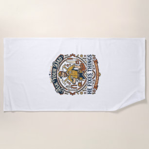 Father Day Repair Dad Shirt Ask Your Dad He Fixes Beach Towel