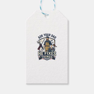 Father Day Repair Dad Shirt Ask Your Dad He Fixes  Gift Tags