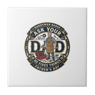 Father Day Repair Dad Shirt Ask Your Dad He Fixes  Tile