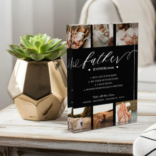 Father Dictionary Definition Photo Collage Black