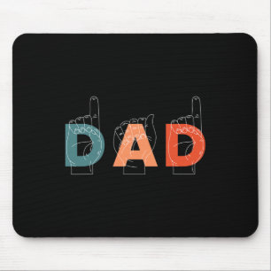 Father Father's Day Deaf-mute Sign-language Mouse Pad