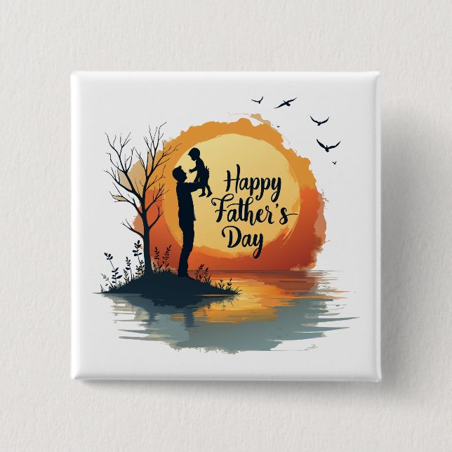 Father Figure Legendary Since Day One 15 Cm Square Badge (Front)